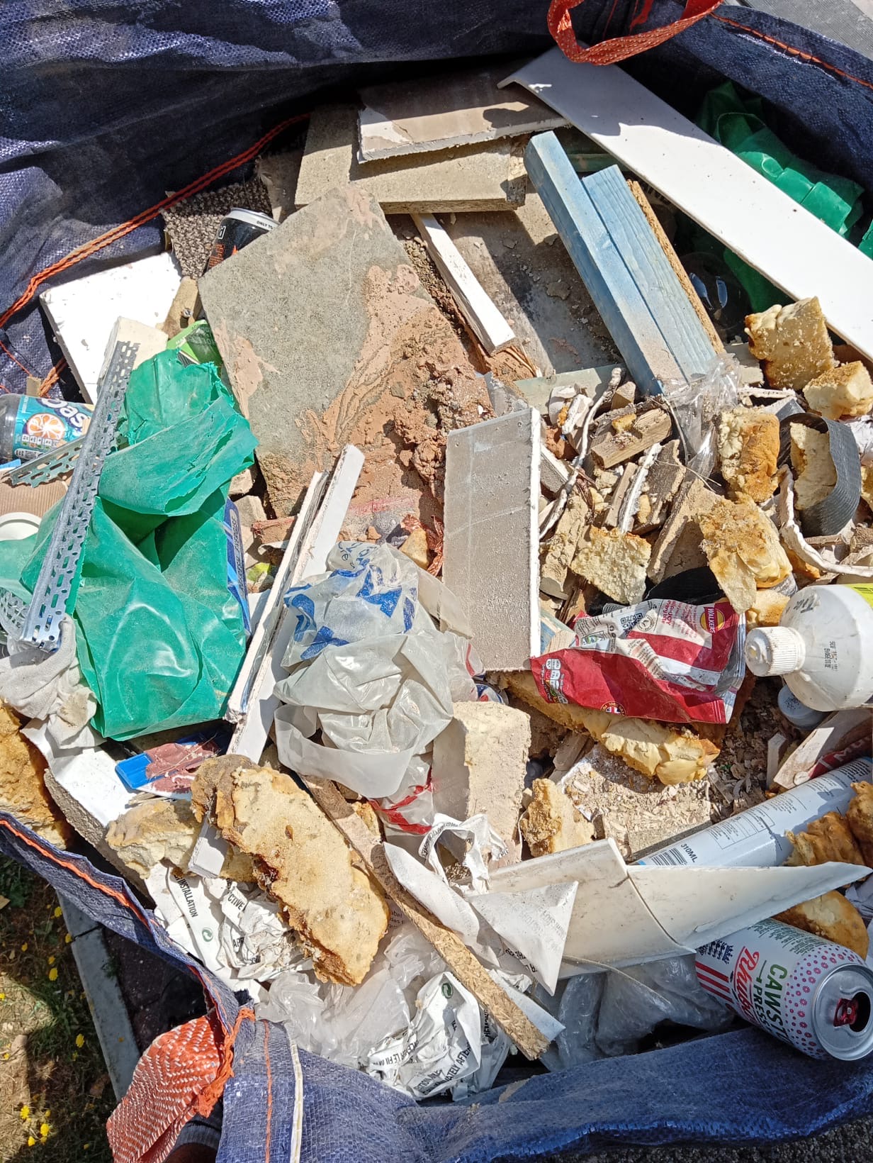 Hampshire Waste Clearance Services van loaded with household rubbish for disposal.