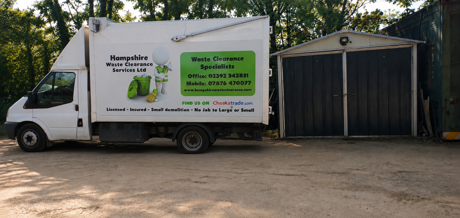 Case Study: Large Builders Waste Removal in Havant in Havant — after the clearance was completed, carried out by Hampshire Waste Clearance Services.