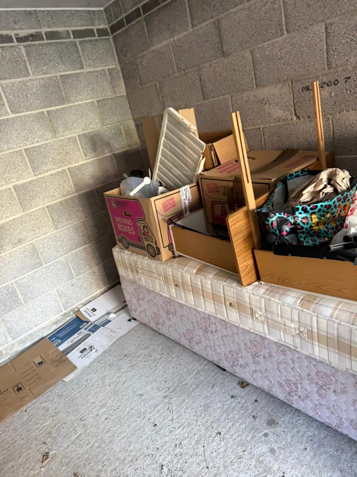 Before — Gosport post-move garage clear-out — same-day